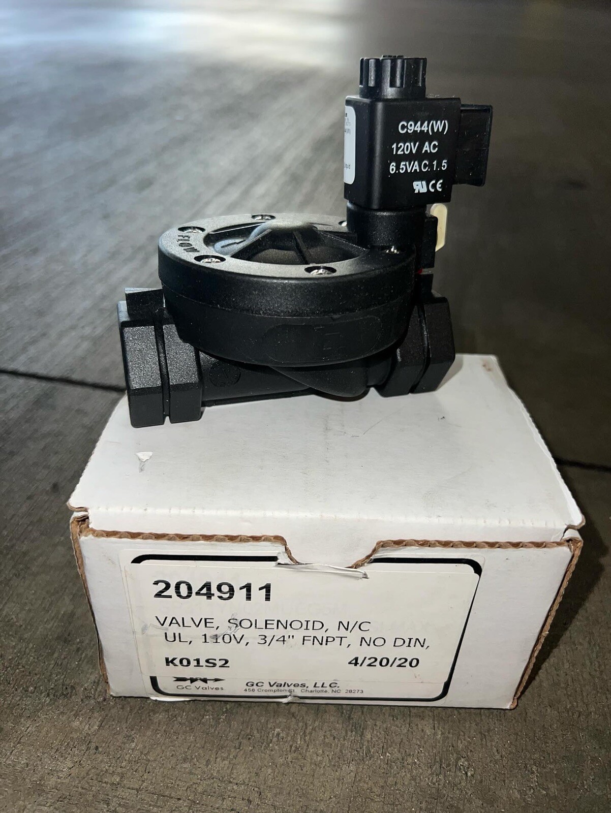 Axeon GC series solenoid valve Kit 3/4” FNPT ,110v,W/O DIN & 3 Meter Cord-x4