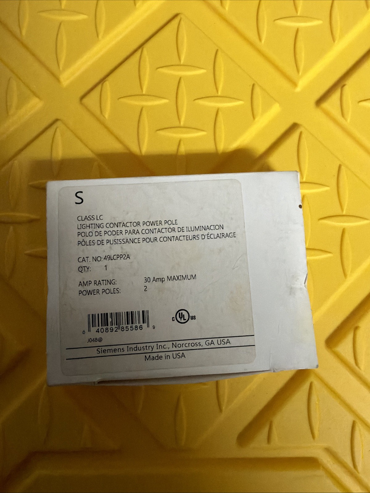 Siemens 49LCPP2A Electrically Held Lighting Contactor