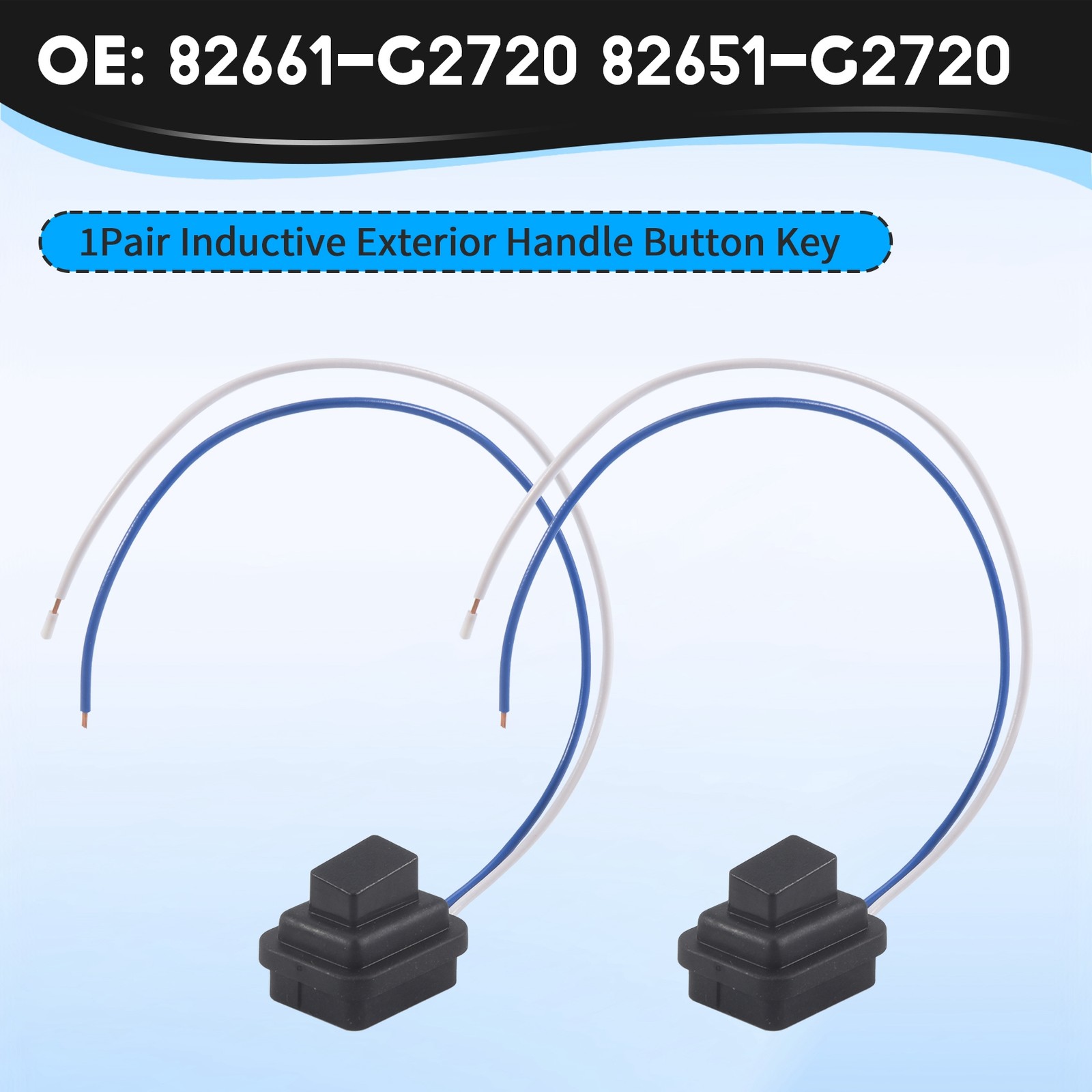 1Pair Inductive Exterior Handle Button Key 82651-G2720 82661G2720 for 7270