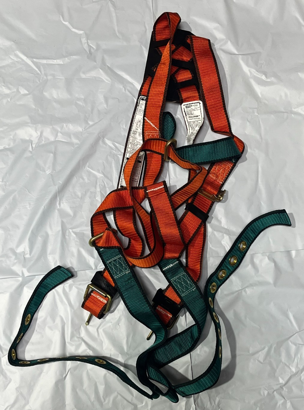 MSA 415489 Construction Roofing Climbing Body Harness Belt Fall Protection XLRG