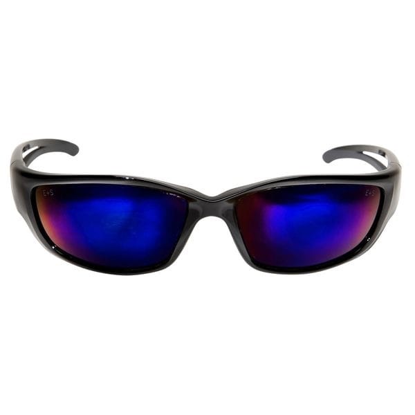 Edge Eyewear Sk-Xl118 Kazbek Xl, Safety Glasses, Anti-Scratch, Blue Mirror