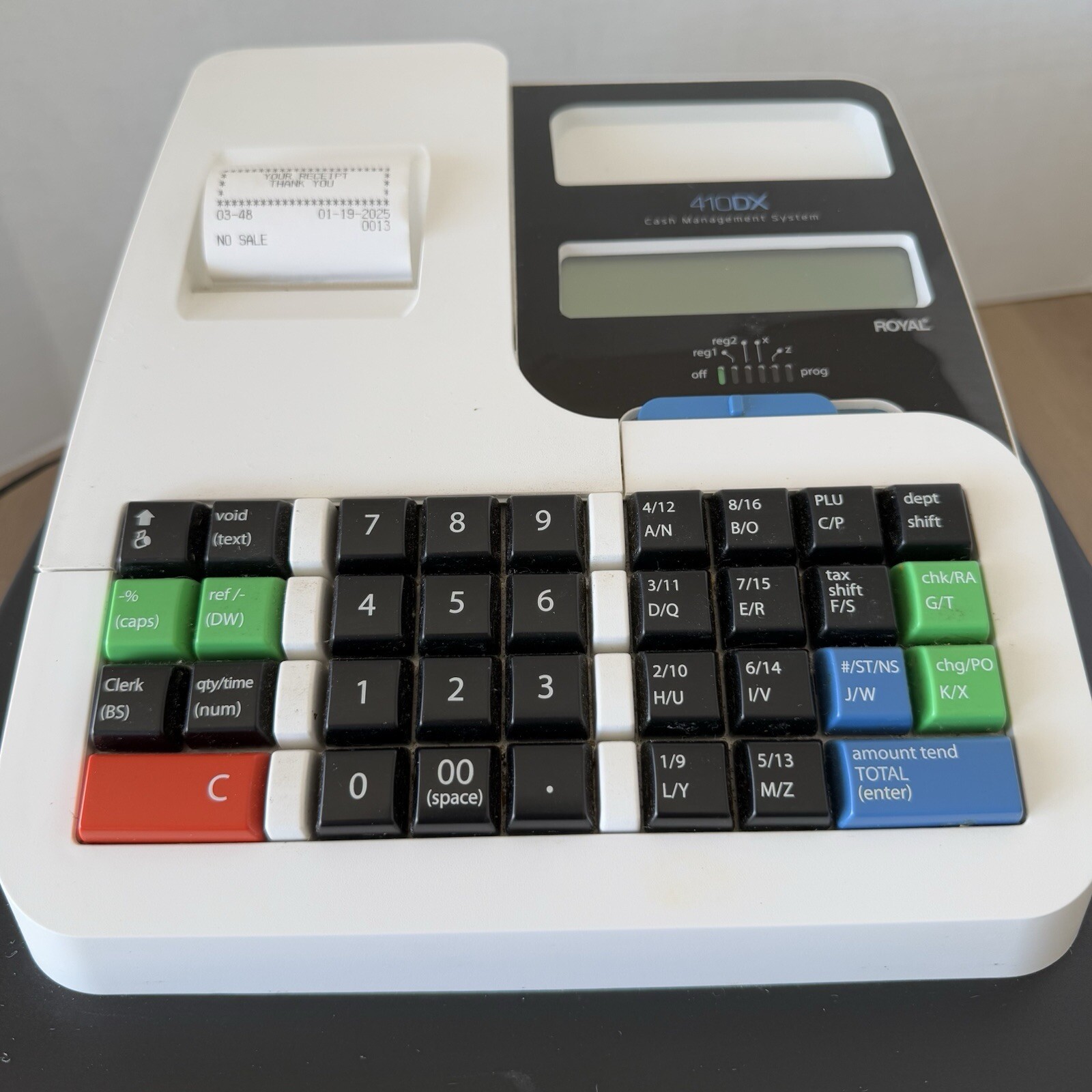 Royal Electronic Cash Register Royal 410DX Cash Management System NO KEY