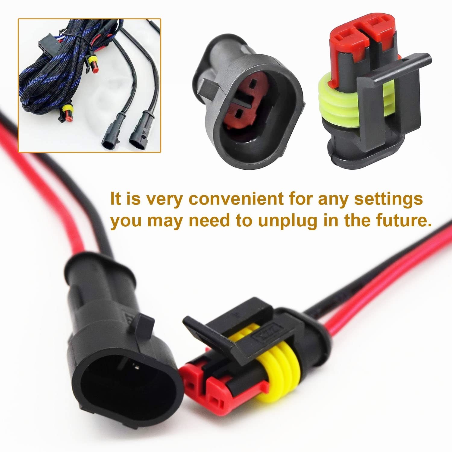 pcs 1/2/3/4 Pin Automotive Electrical Waterproof s | 1/2/3/4 Wire Male and Fe…
