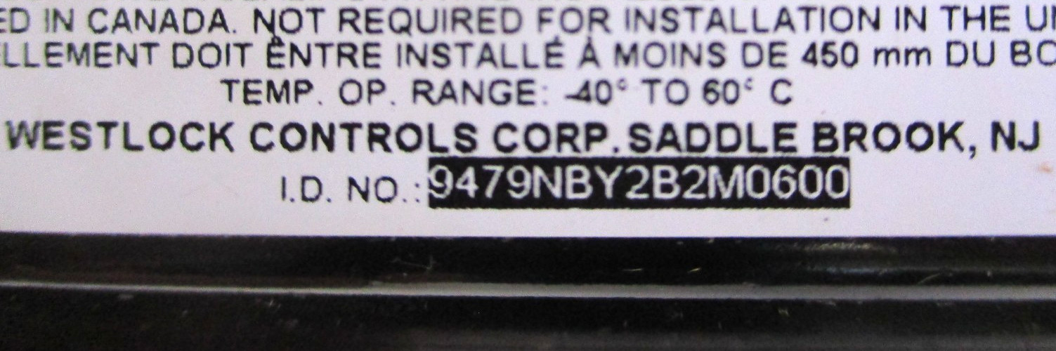 WESTLOCK CONTROLS, 9479NBY2B2M0600, PROXIMITY SWITCH POSITIONER MONITOR, SURPLUS