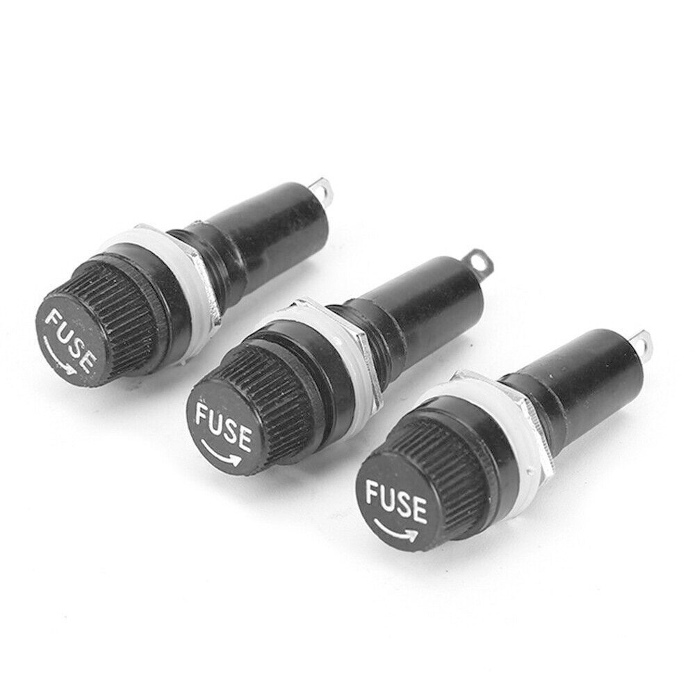 8PCS Panel Mount Chassis Fuse Holder for 6x30mm 15A 125V Fuses Easy to Use US