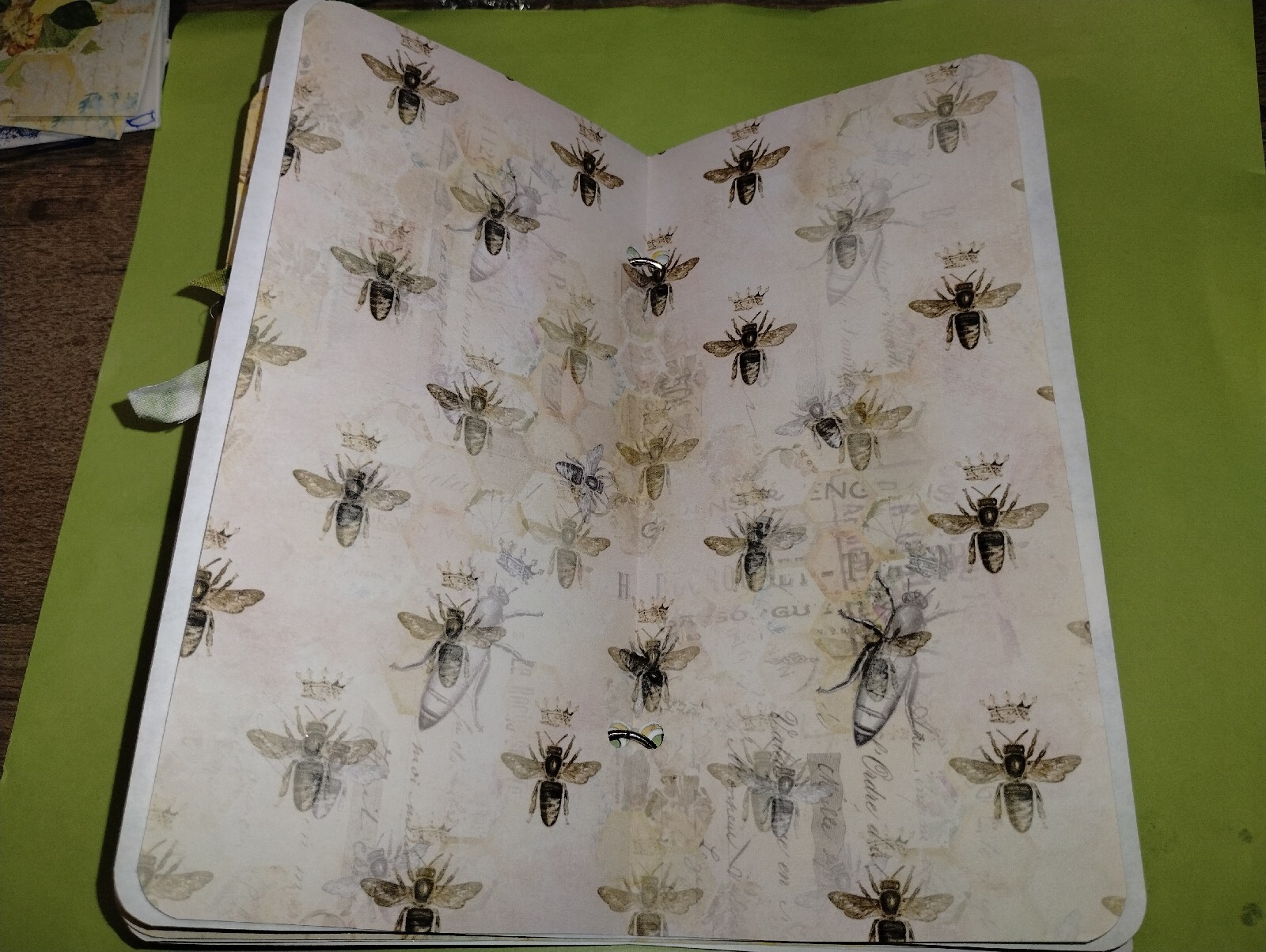 Bee Junk Journal USA Seller Gift Loaded With Tags