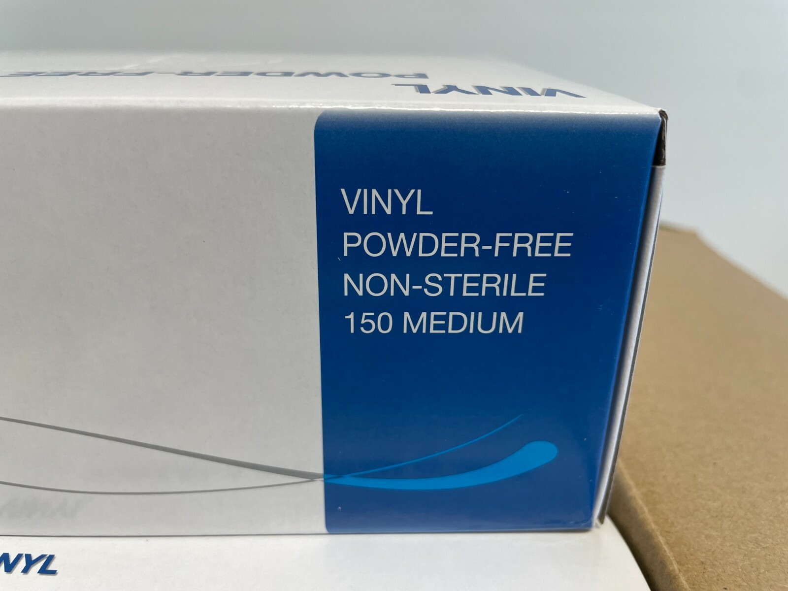 U10: Case of 1500 (10 Boxes) Medline Vinyl Powder-Free Gloves Medium SB512
