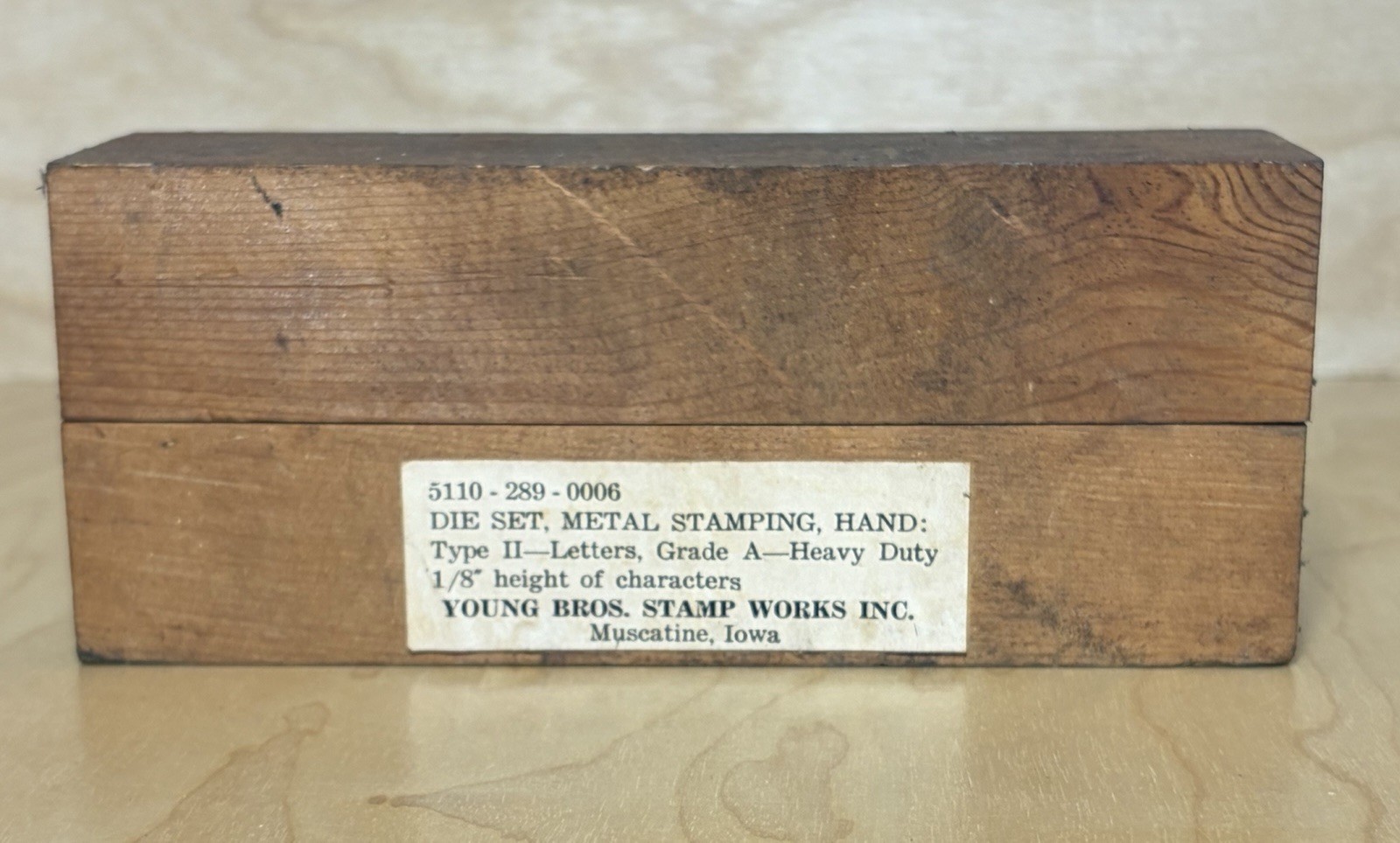 Vintage Young Bros 1/8″ Steel Letter Stamp Set 5110-289-0006 USA Machine Made