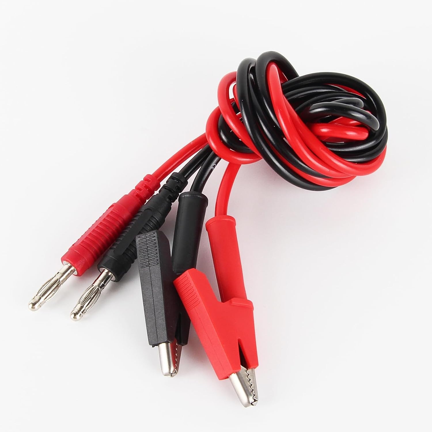 8PCS 4mm Banana Plug to Alligator Clip Lead Wire Cable Set 14AWG for Multime…