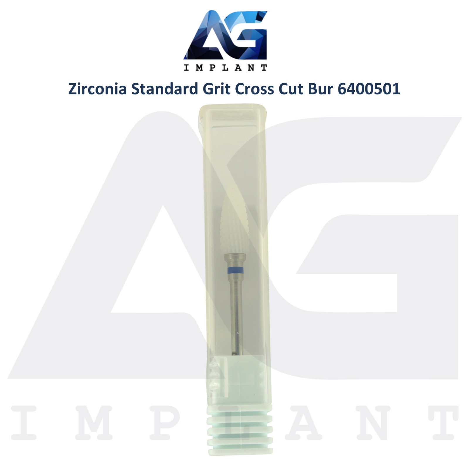 Dental Wilson Cross Cut Bullet Standard White Zirconia Bur Ø6.0×14.5mm 6400501