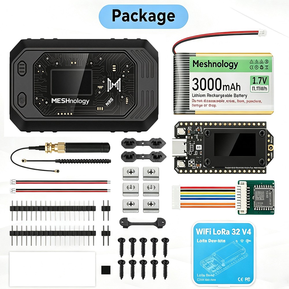 Mesh Radio Node ESP32-S3 LoRa V4 915MHz SX1262 GPS Meshtastic Wifi Solar Kit