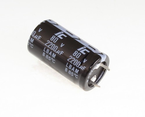 5pcs 2200uF 80V Snap In Mount Electrolytic Capacitor 80 Volts 2200mfd 80VDC 85°C