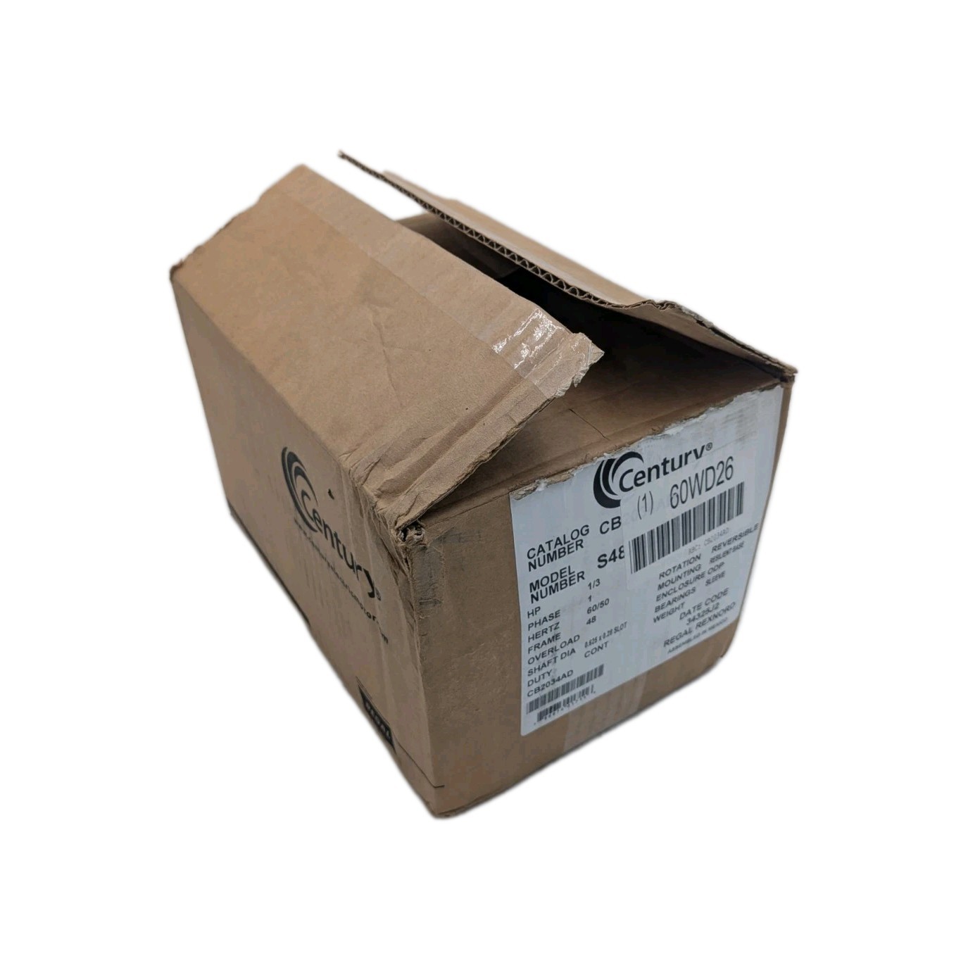 Century CB2034AD Carbonator Pump Motor 1/3HP 115/230V 1725/1425 RPM CW/CCW