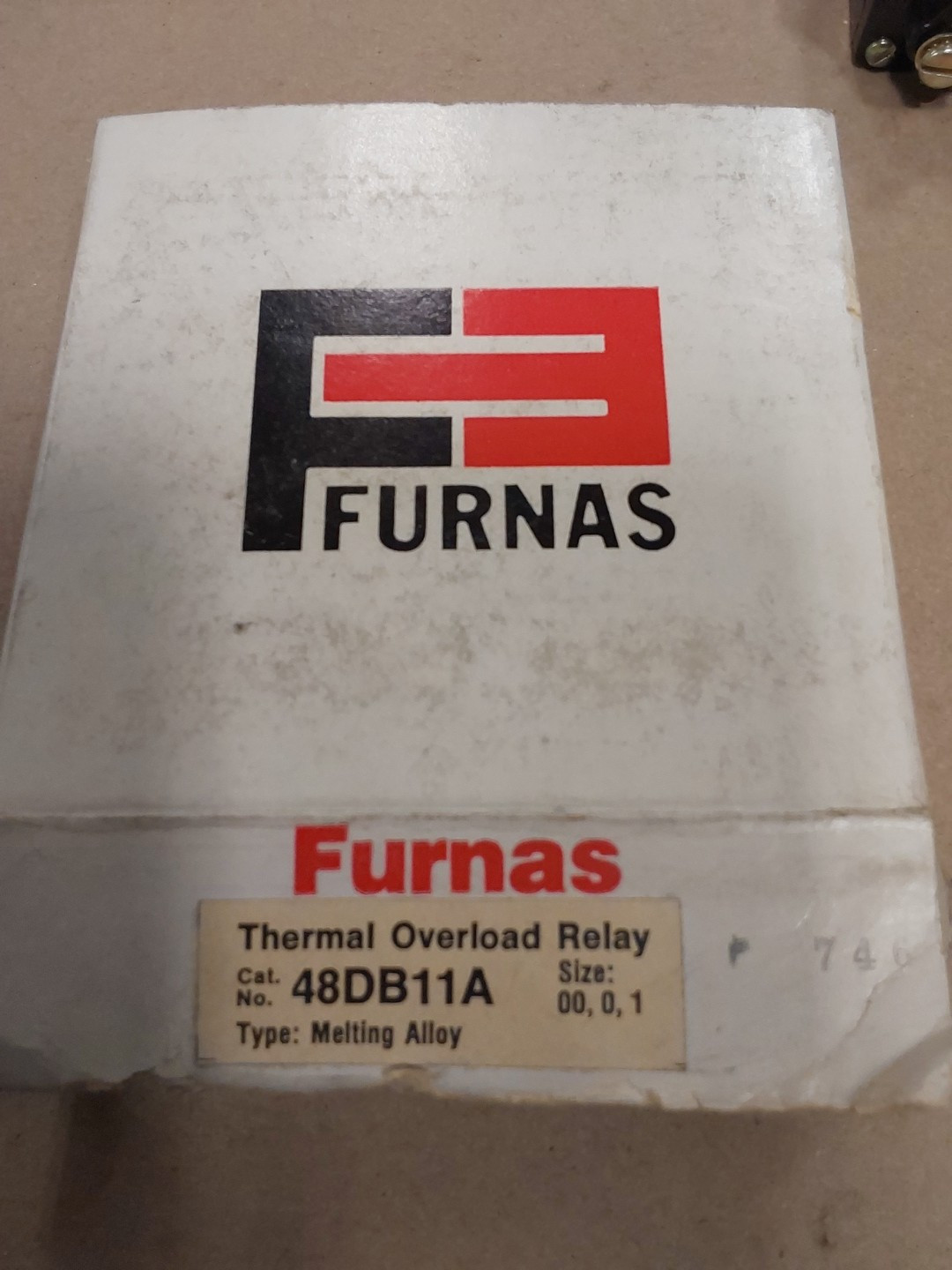 FURNAS THERMAL OVERLOAD RELAY FOR SIZES 00,0,1 48DB11A