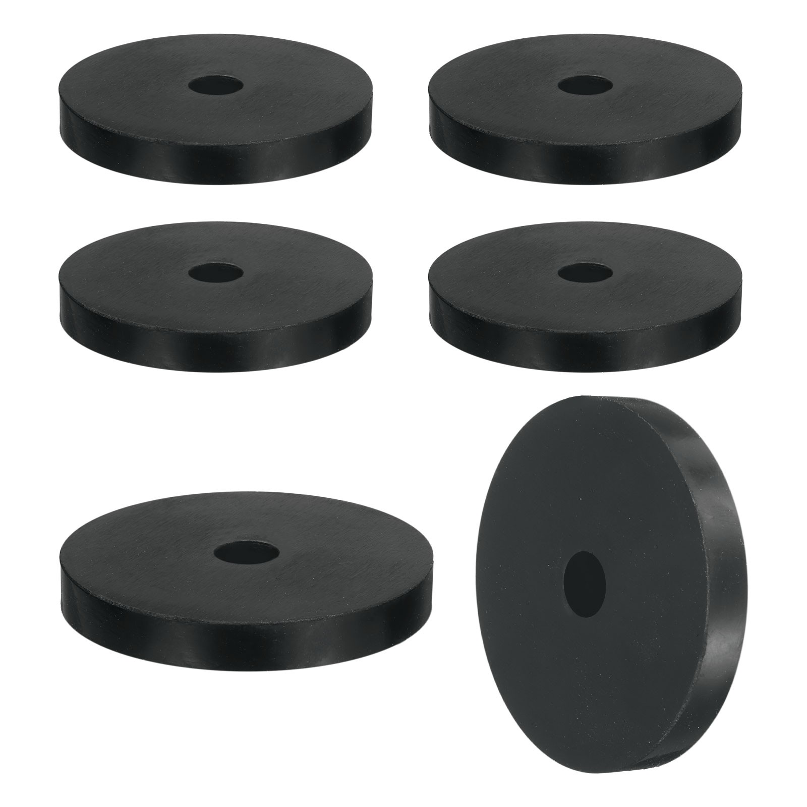 6Pcs Thick Rubber Spacer, 2-3/4 Inch OD x 1/2 Inch ID x 3/8 Inch Thickness