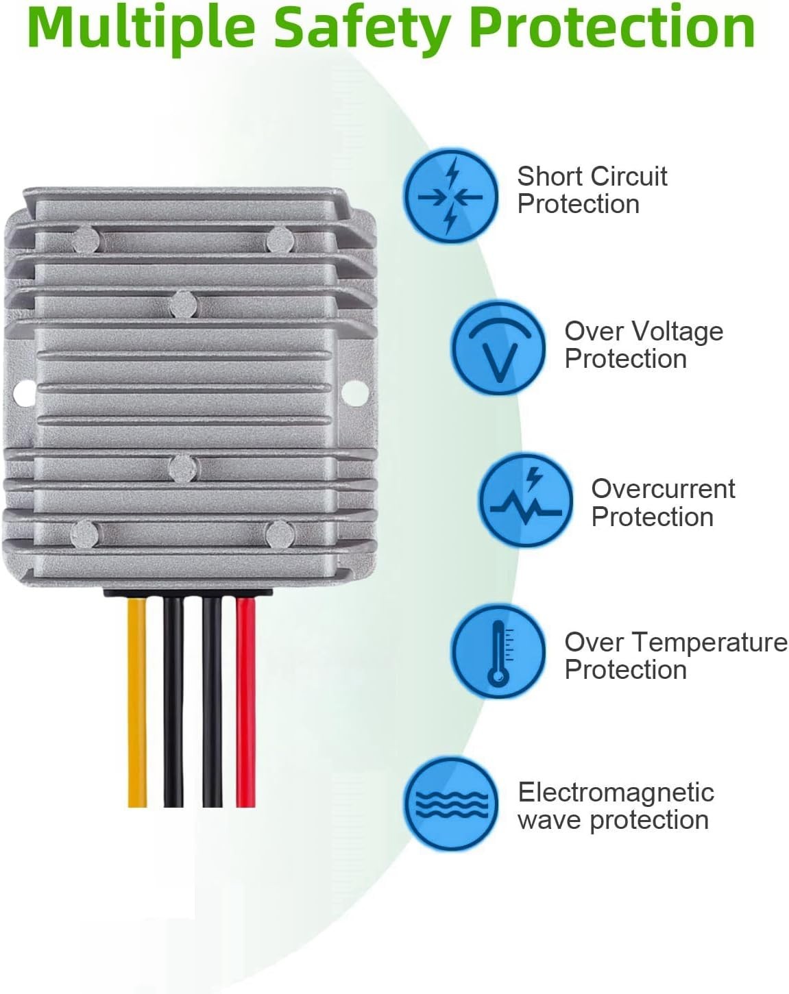 Compact 48V to 12V Converter with Rating – Ideal for RVs and Golf Carts