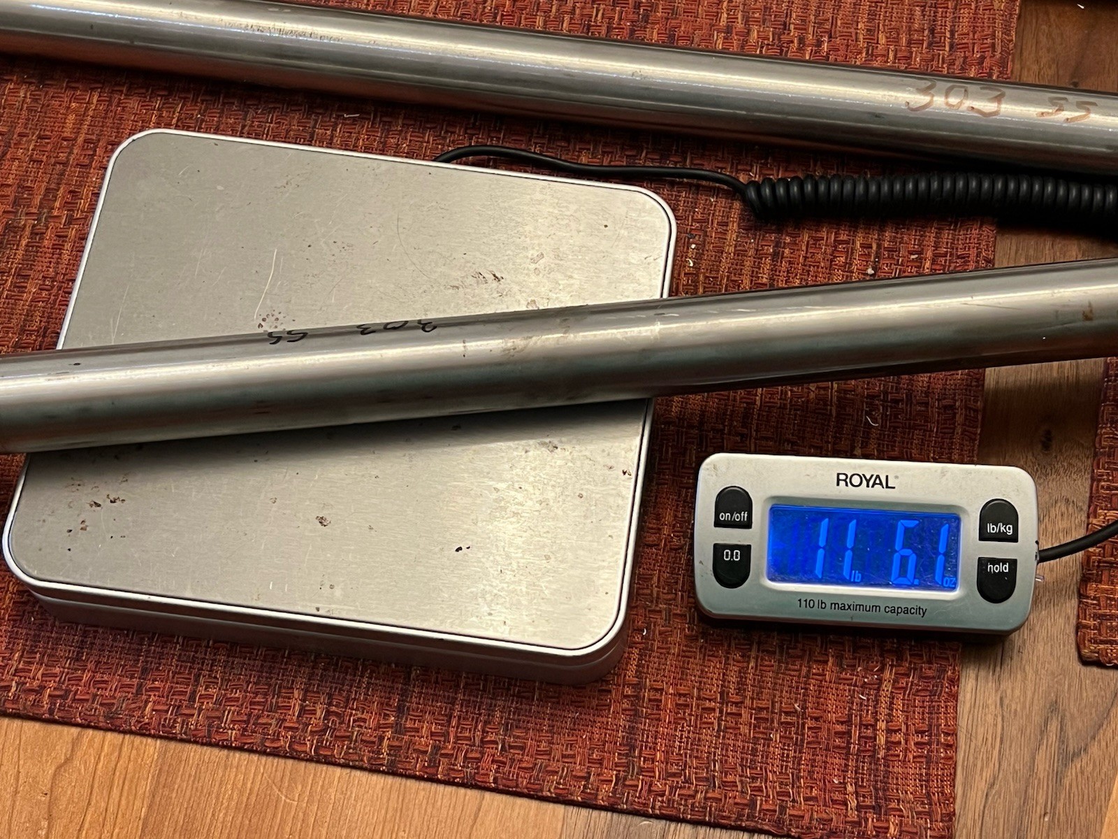 11+ lb Piece 303 Stainless Steel Rod Round Bar, 1.25″ Diameter x 32″+ Length