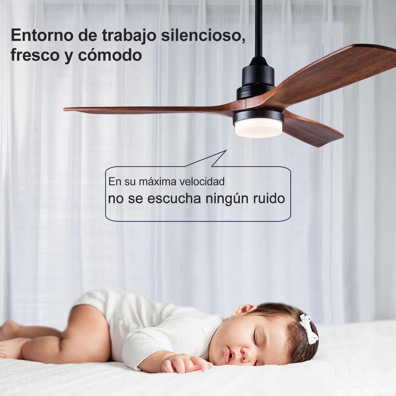 60 Inch Ceiling Fans with Lights and Remote Control, Dimmable LED Light,Quite…