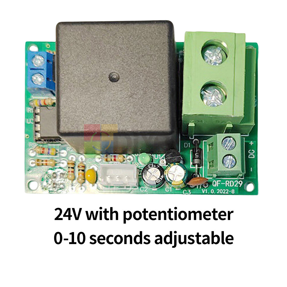 DC 12/24V Time Relay Module Trigger Timer Switch Module with Potentiometer 80A