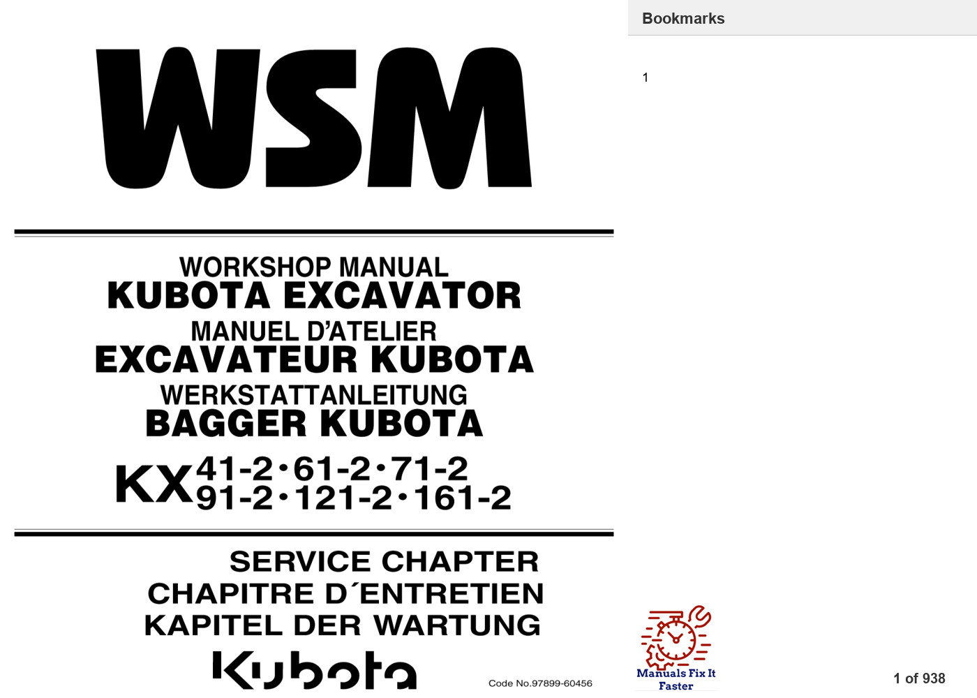 KUBOTA EXCAVATOR KX121-2 MANUAL SERVICE SHOP REPAIR PDF ON USB