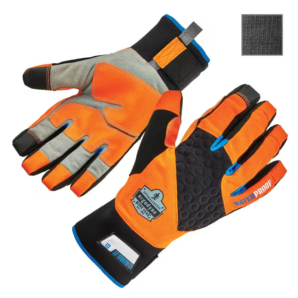 Proflex 818WP Xx-Large Orange Performance Thermal Waterproof Utility Gloves
