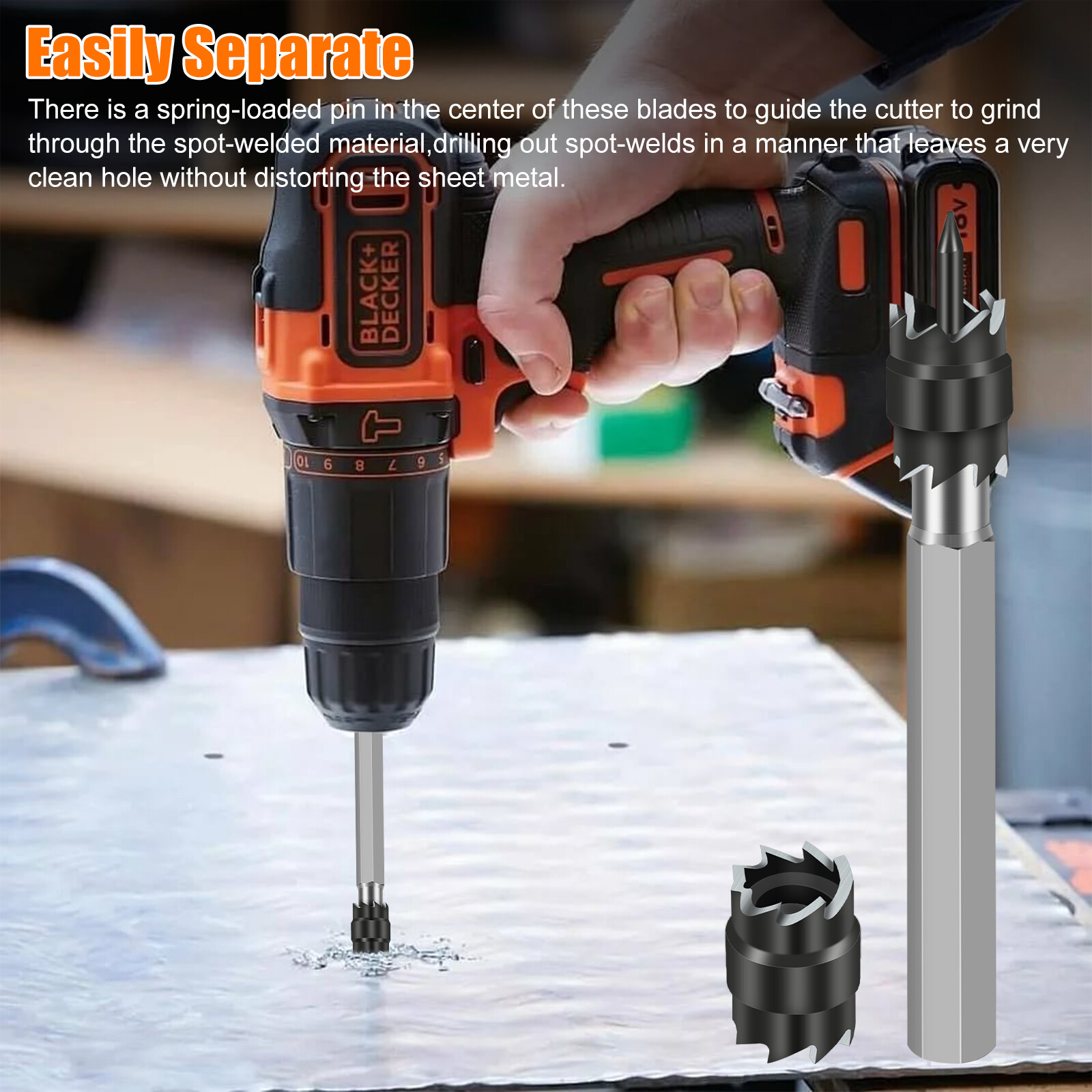 14Pcs 3/8″ Double Sided Spot Weld Cutter Remover Drill Bit Welder Cut Rotary Kit