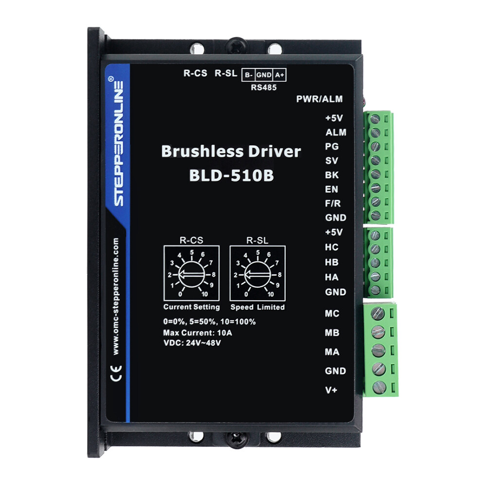 Brushless BLDC DC Motor Driver 3-phase 12-48VDC Max 15.0A 400W BLD-510B