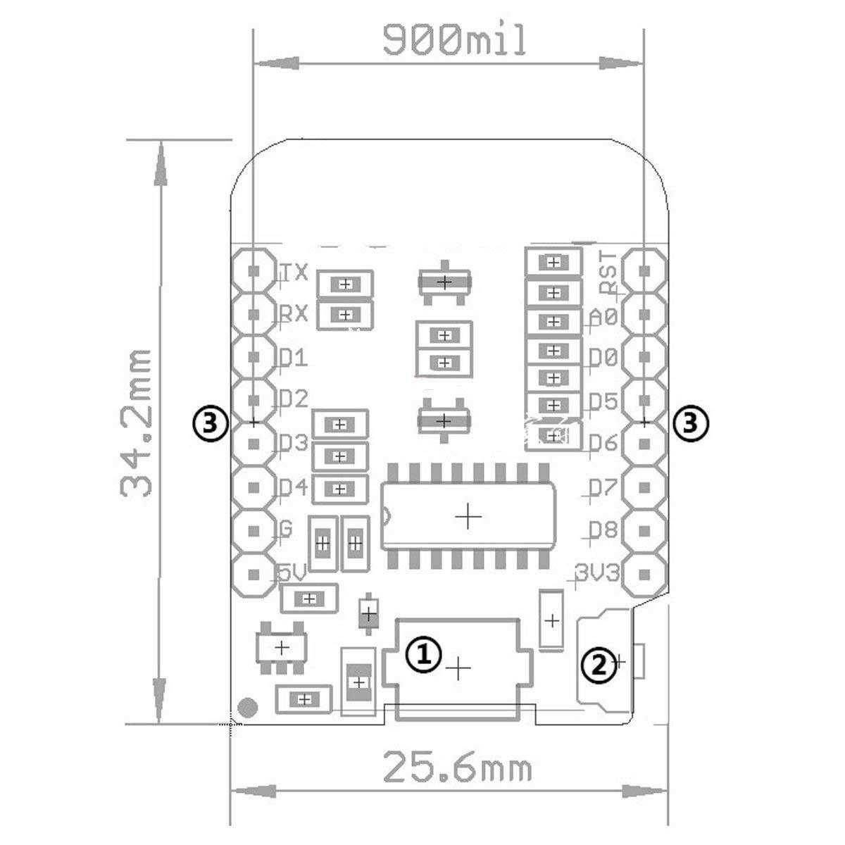 D1 Mini NodeMCU WiFi LUA ESP8266 ESP-12 WeMos Microcontroller