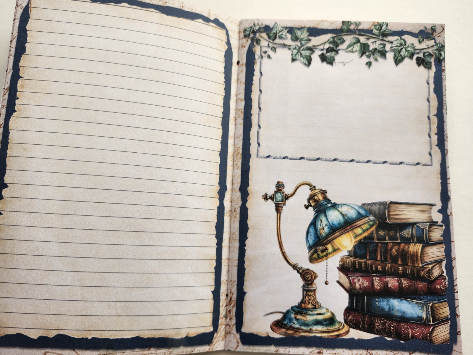 Junk Journal Booklet Blank “BOOK CLUB” Library Books HANDMADE Lg 8.5″x5.5″ 40pgs