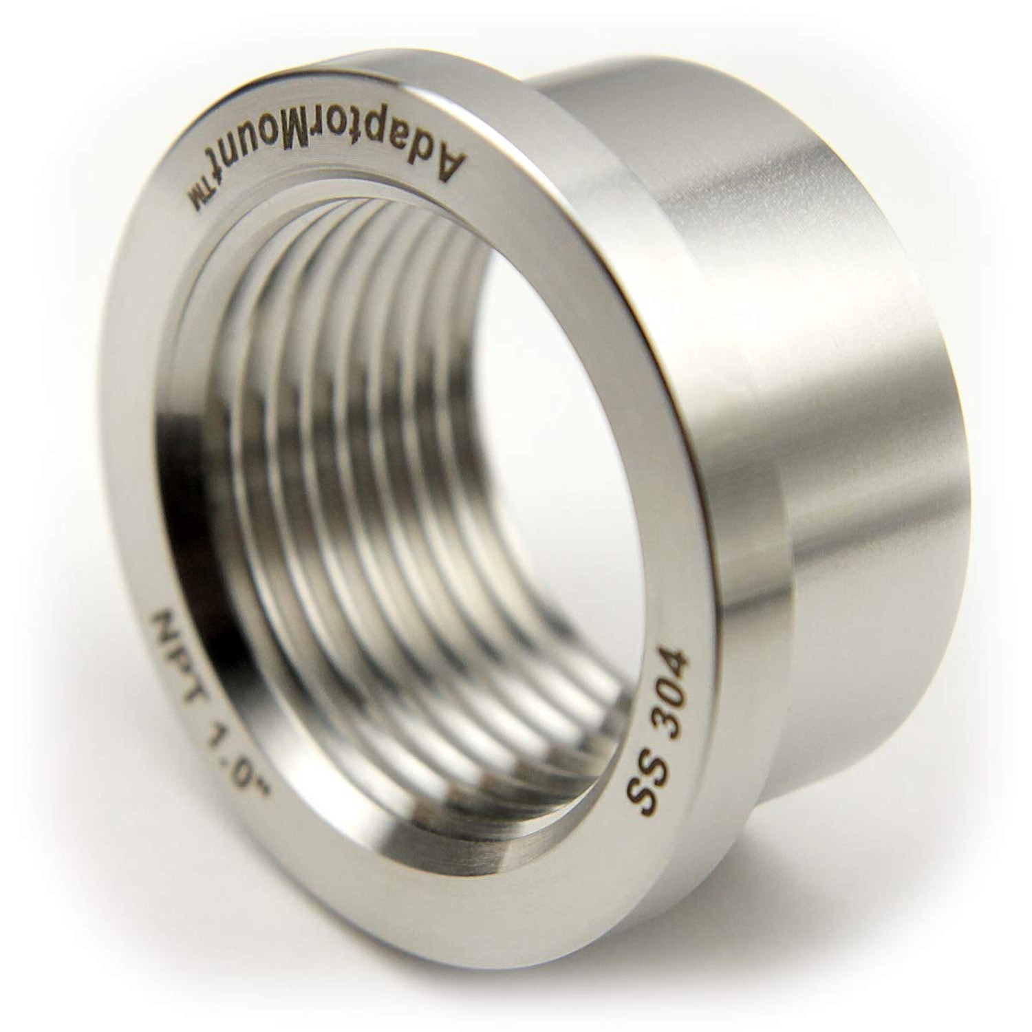 Stainless Steel 304 1 Inch NPT Female Threaded Stepped Weld Bung Mount Fitting