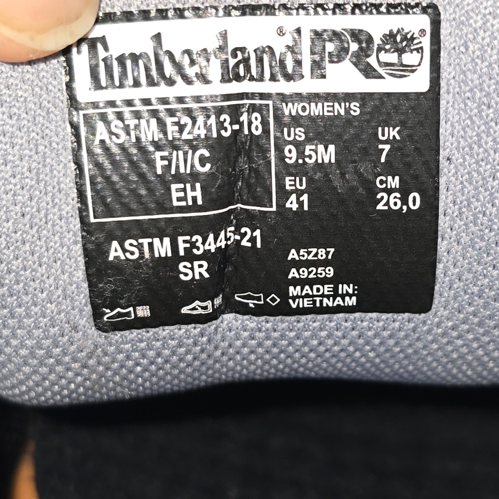 NEW Timberland PRO Women’s Composite Toe Work Shoe Tan Blue Gray Size 9.5