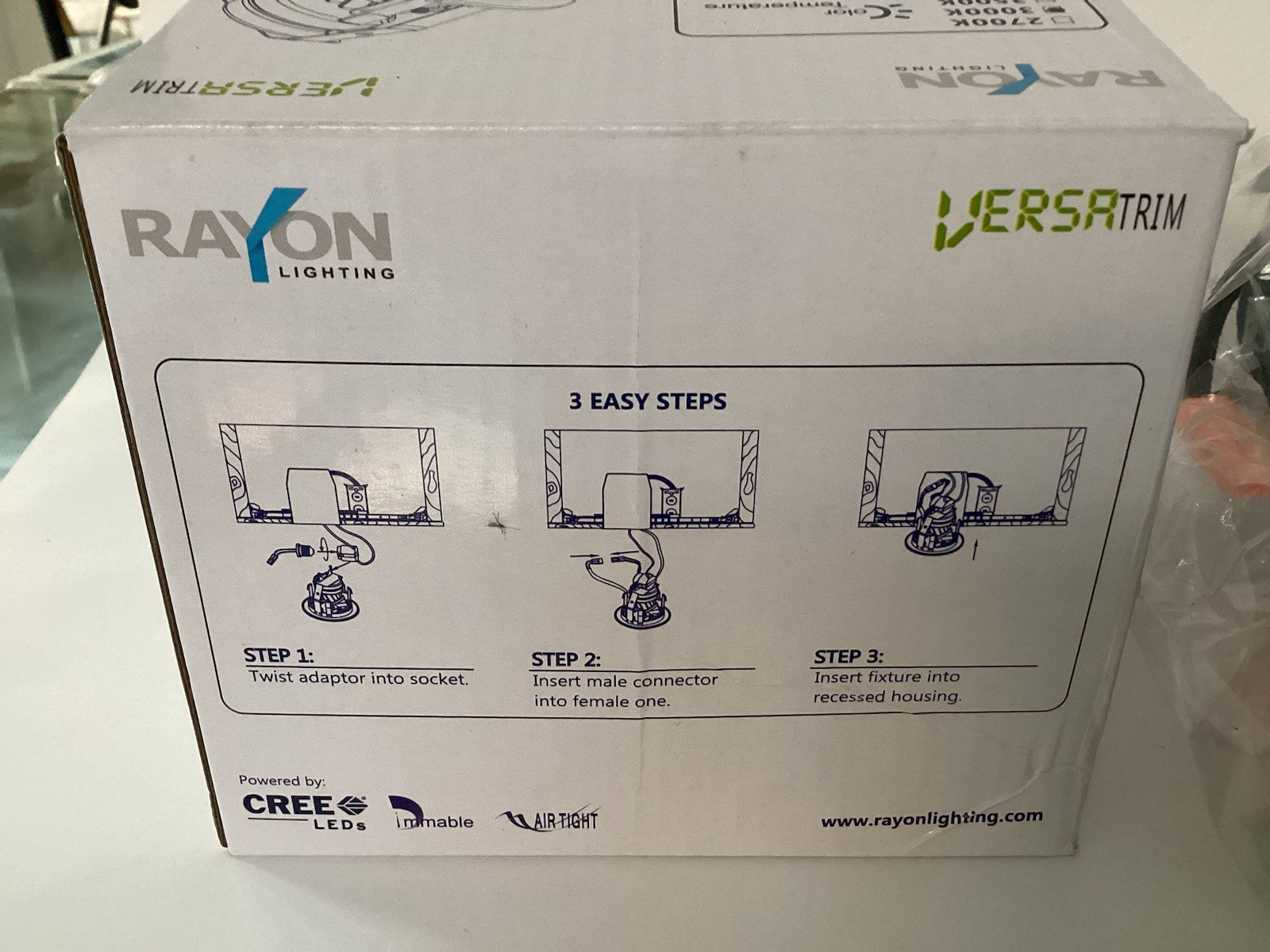 Rayon Lighting VersaTrim RFL4E-12 4in LED Adjustable Retrofit Trim, Dimmable