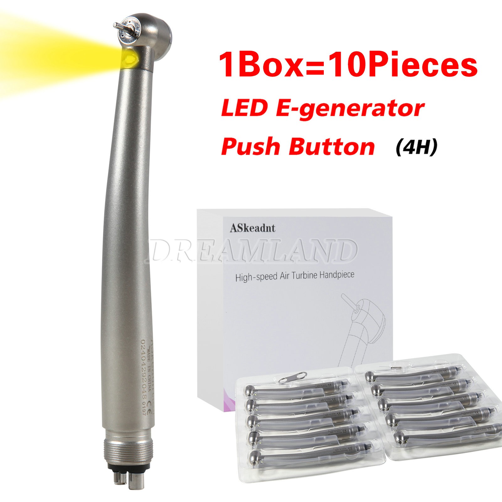 50 Dental Diamond Burs Tooth Drills Ball Round for High speed Handpiece Turbine