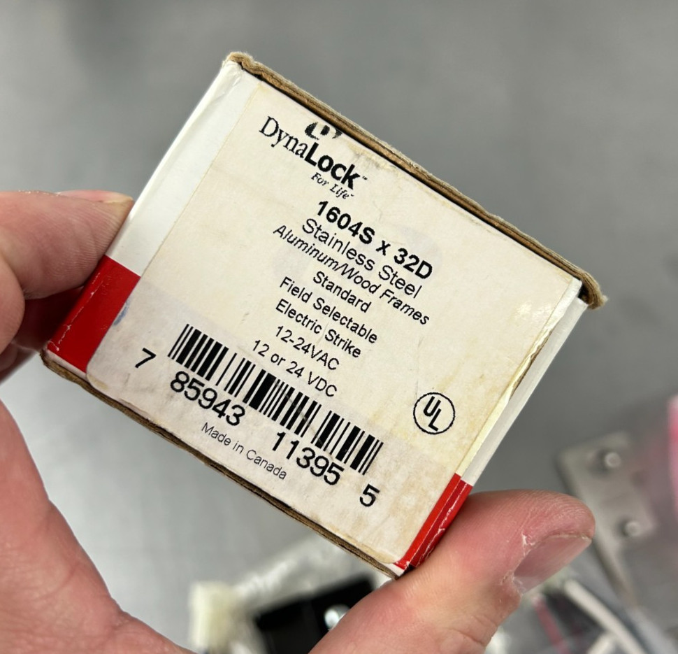 DynaLOCK 1604S x 32D Stainless Steel Electric Strike 12-24VAC New in Box