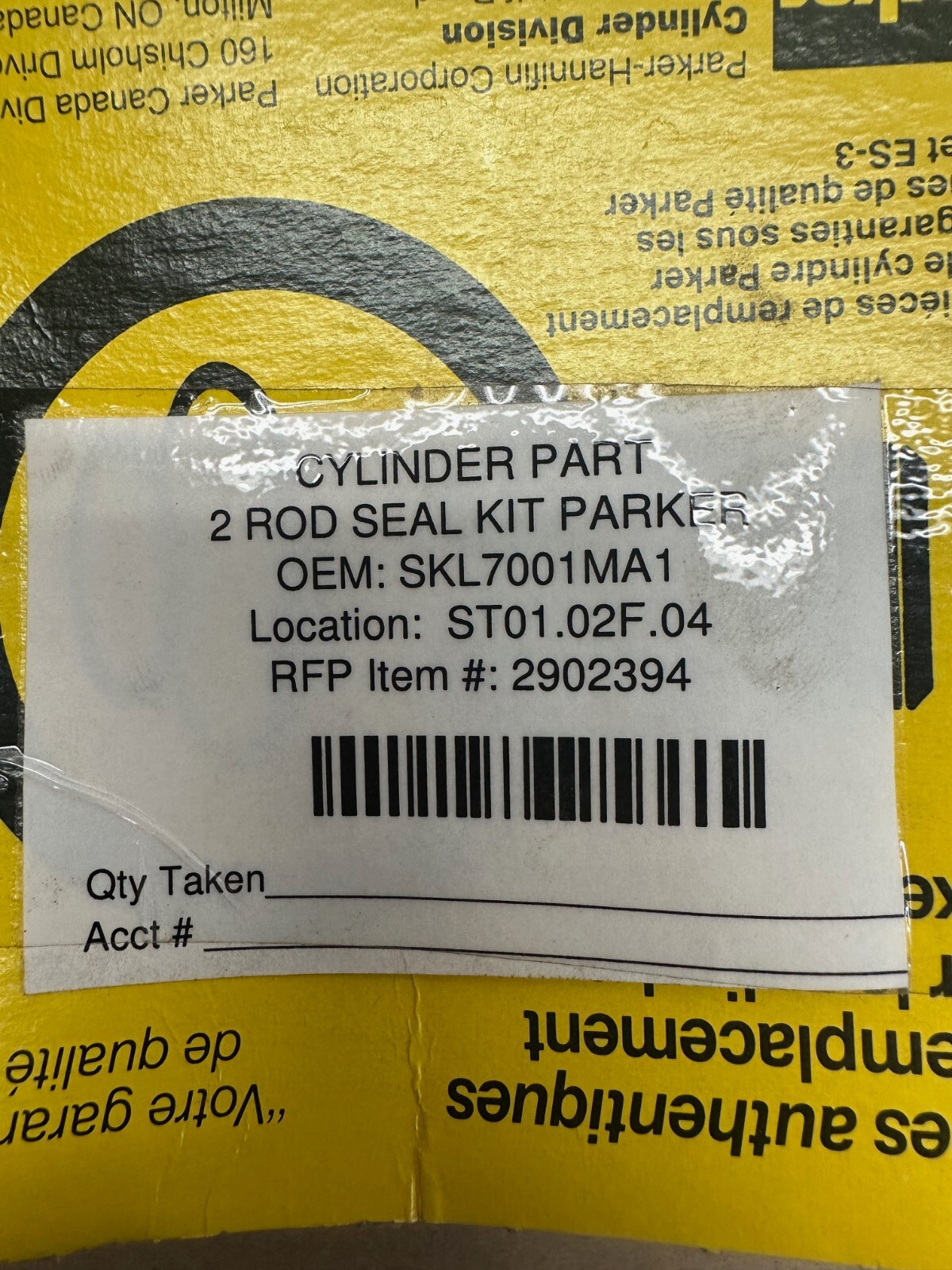 Parker SKL7001MA1 2 Rod Seal Kit