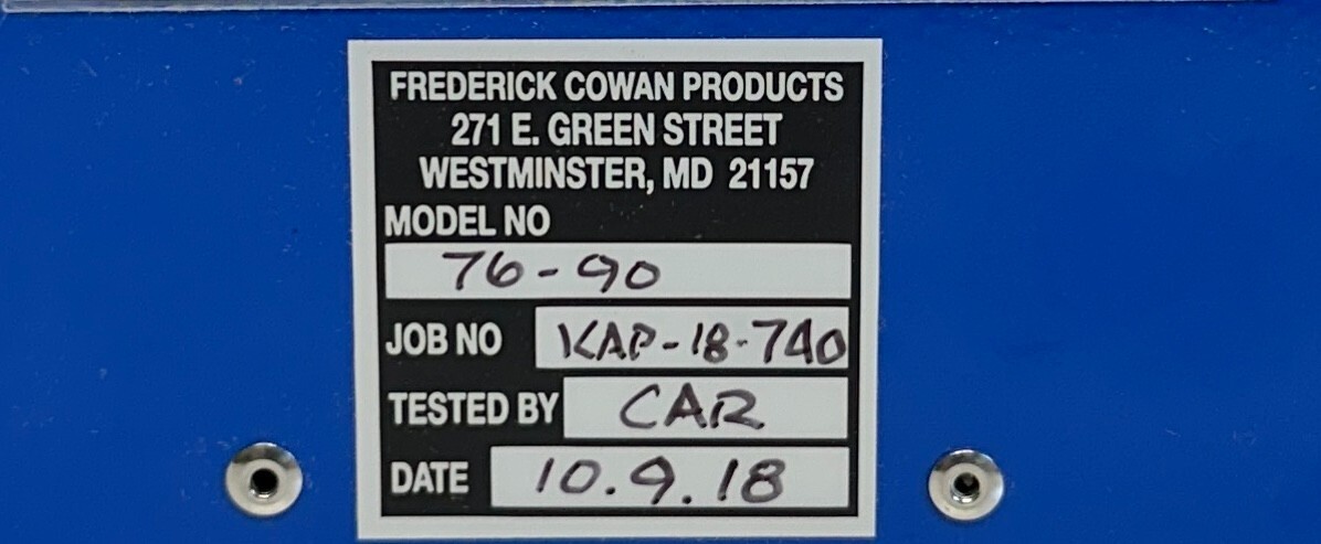 NEW FREDERICK COWAN MODEL 76-90 PowerArc RED HEAD POWER SUPPLY 12 JOULE NSNP
