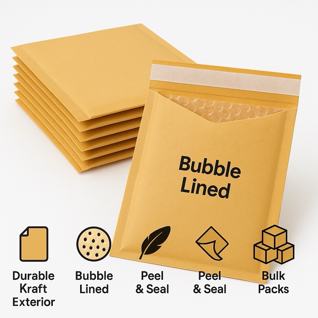 #1 7.25×12 Kraft Bubble Padded Envelopes Mailers Shipping Bags 25/100/200