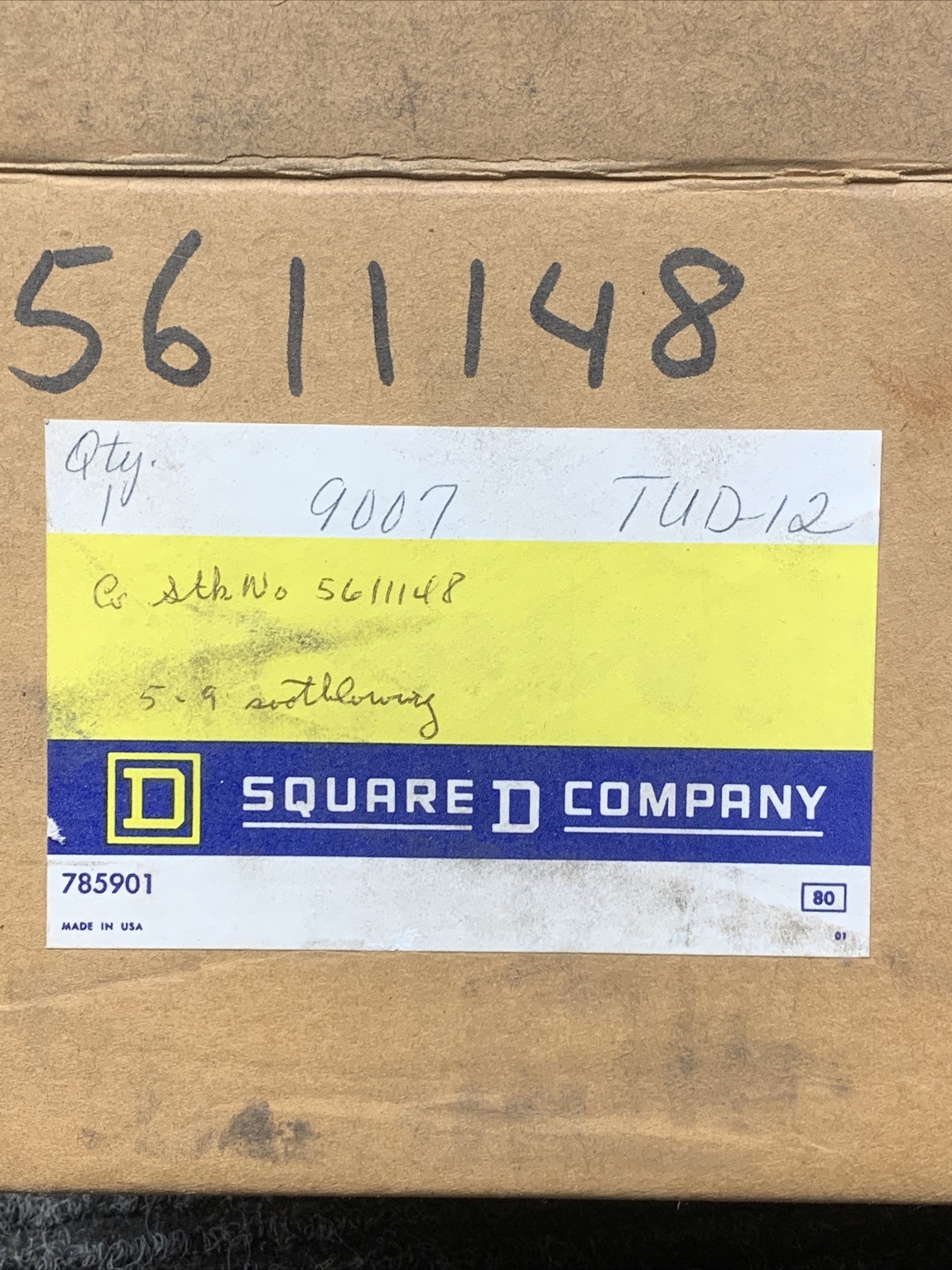 Square D 9007 TUD-12 Limit Switch 125/250/600v-ac/dc