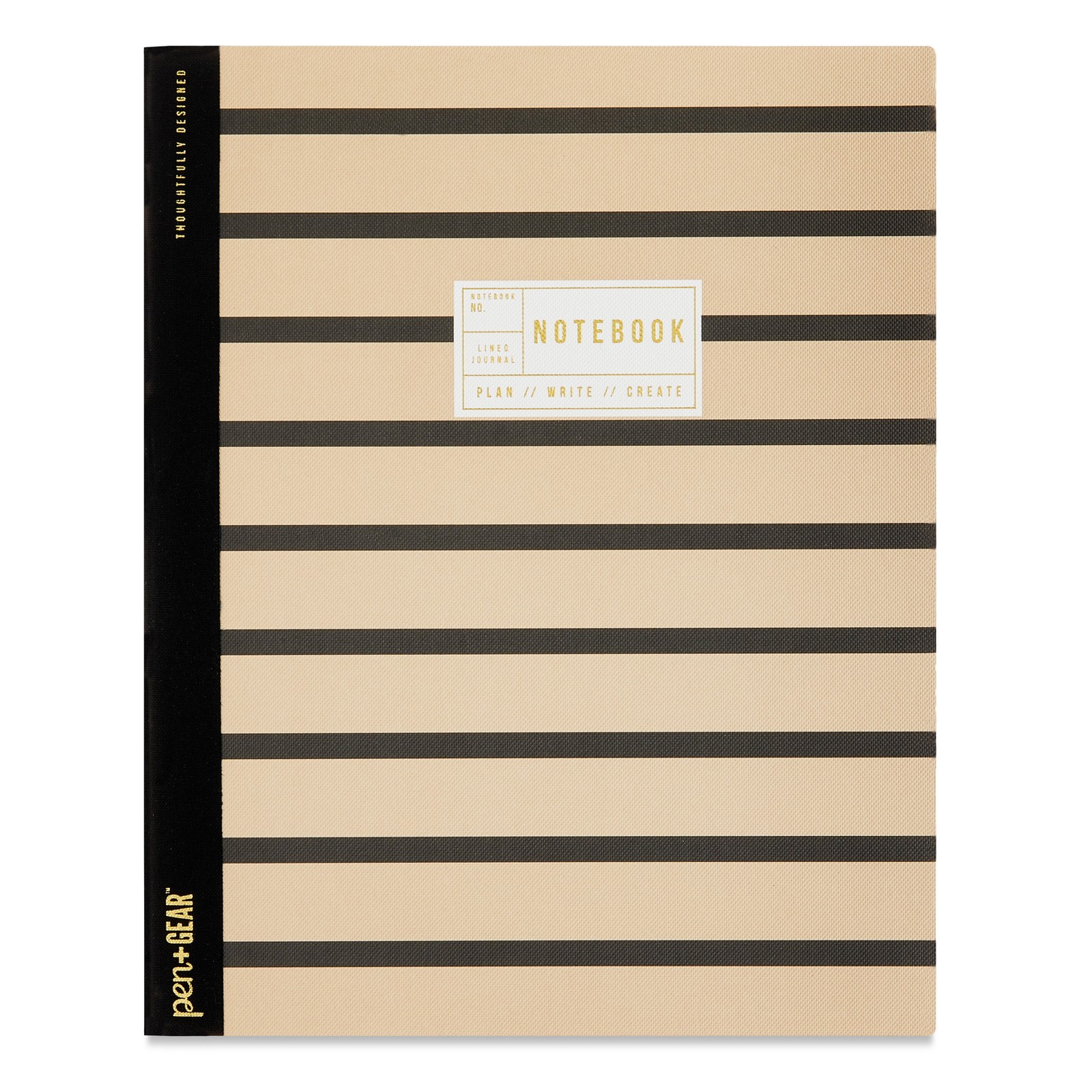 Textured Stripe Journal Notebook 8×10 Inches 160 Ruled Pages for Writing