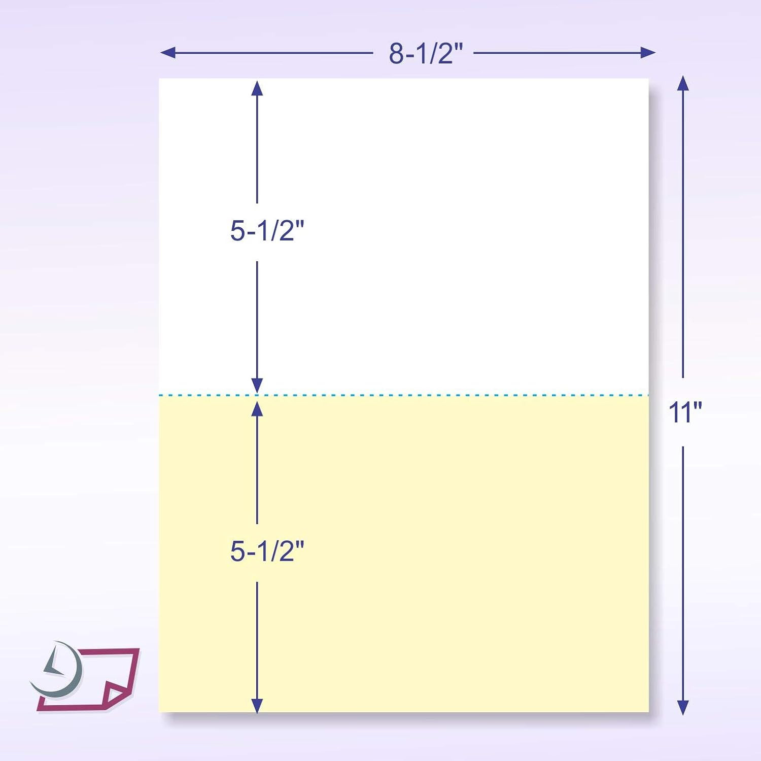 – Pack of 500 Sheets 8-1/2 X 11″ 2-Part Perforated Paper |