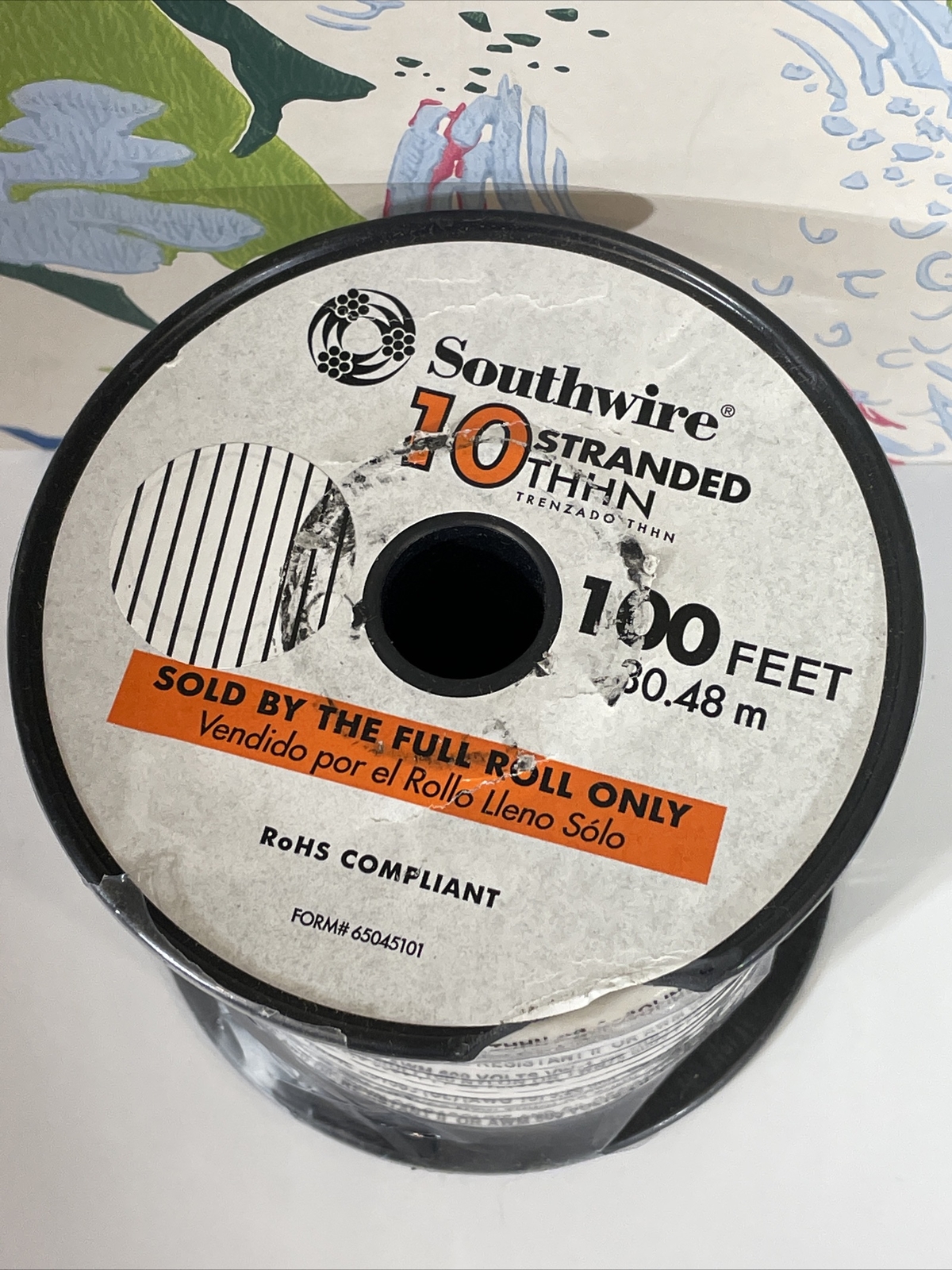 SouthWire THHN 10 AWG 100ft White Stranded CU Building Wire
