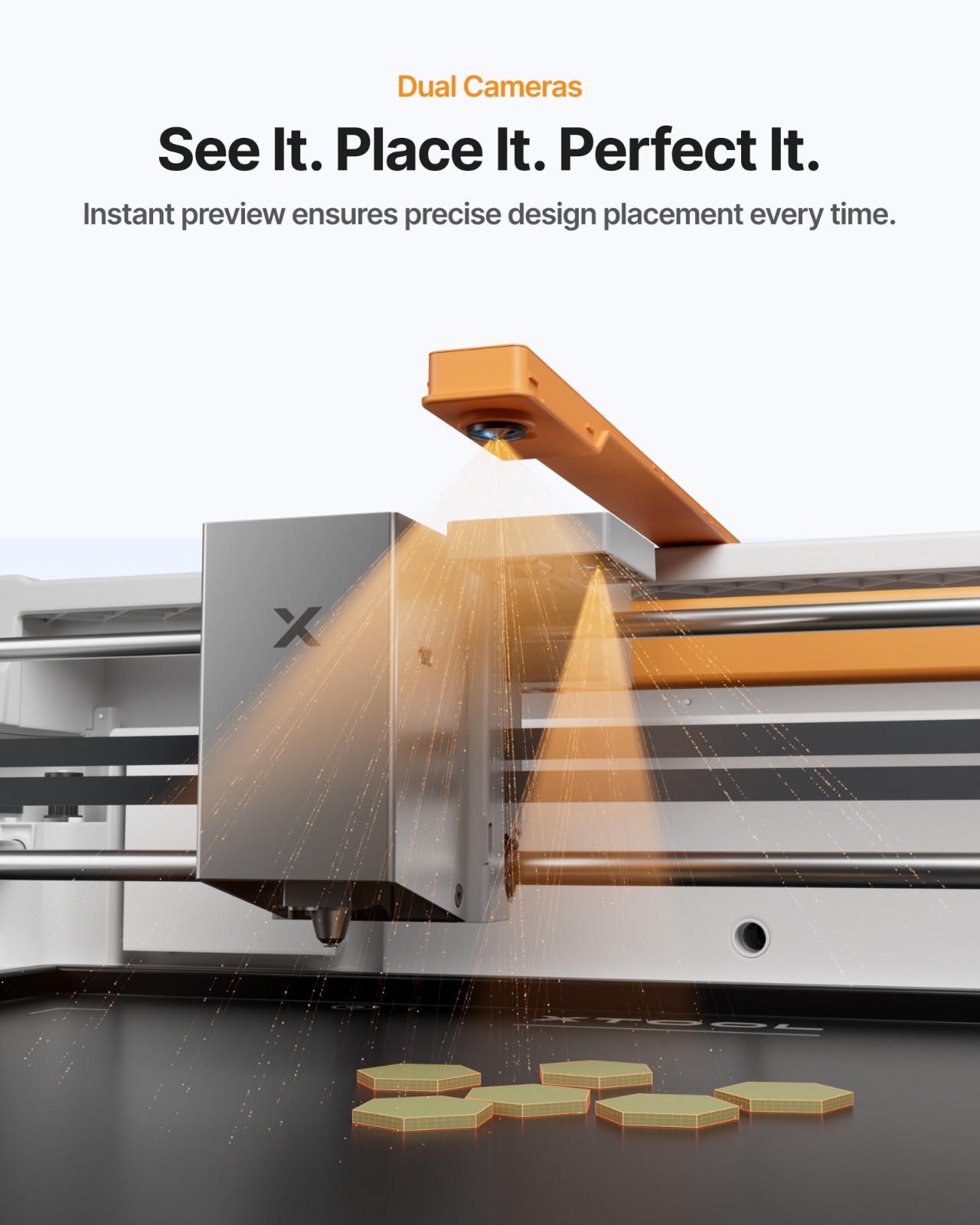 xTool M2 20W Color Craft Laser Cutter & Engraver,Built-in Dual Cameras