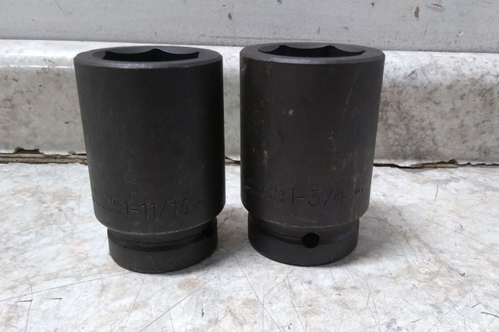 Proto J76121 20 Pc 3/4 to 2 In Size 1 In Drive Size SAE Impact Socket Set