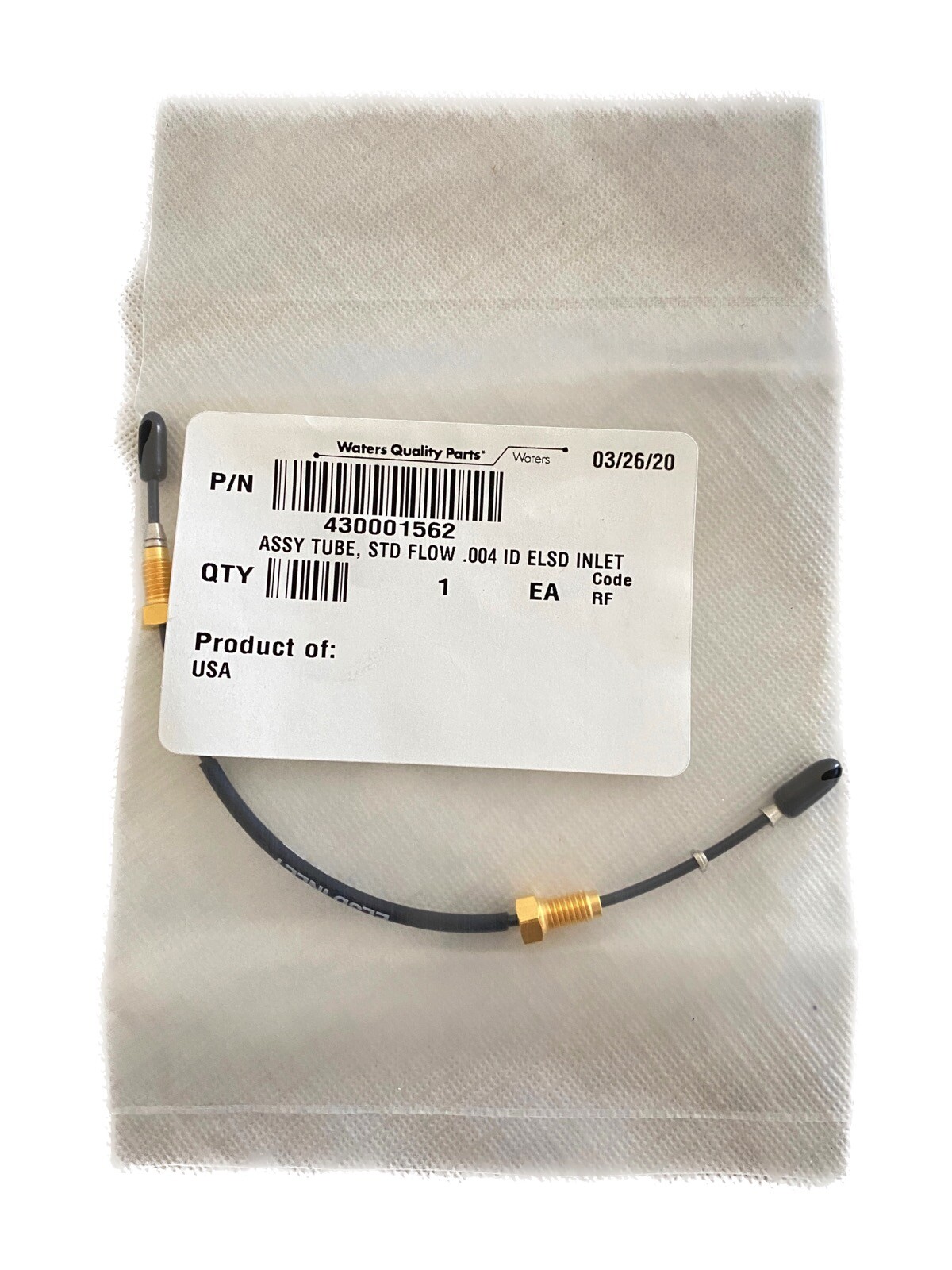 New WATERS UPLC Standard Flow Tube Assembly 0.004”ID ELSD Inlet 6”L 430001562