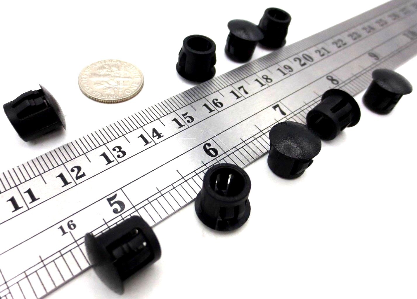 Sheet Metal Panel Hole Plug – Fits 1/2″, 12.7mm Hole – Durable Black Hard Nylon!
