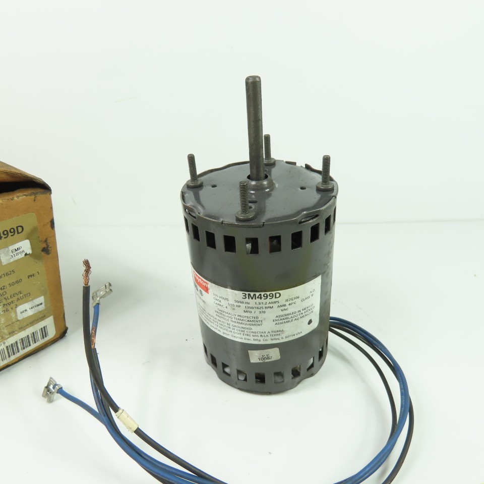 Dayton 3M499D 1/15HP Electric HVAC Motor 115V 1.3A 1625RPM Tested