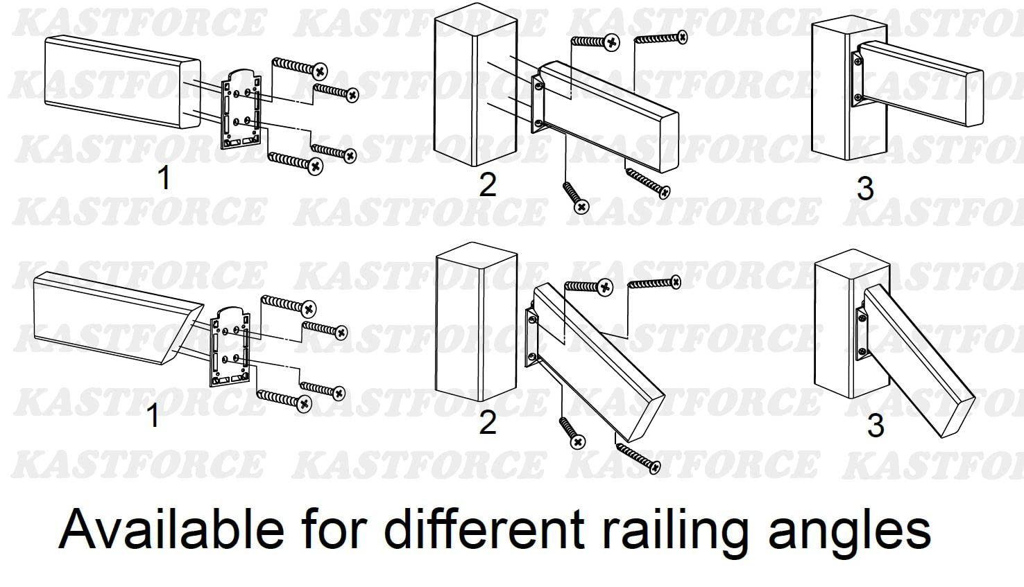40Pcs Deck Railing Brackets Connectors with 320 Pcs Rust-Free Screws for 2X4 (Ac