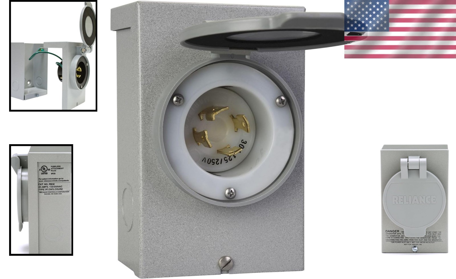 Reliance Controls PB30 Inlet Box for 7,500W Generators