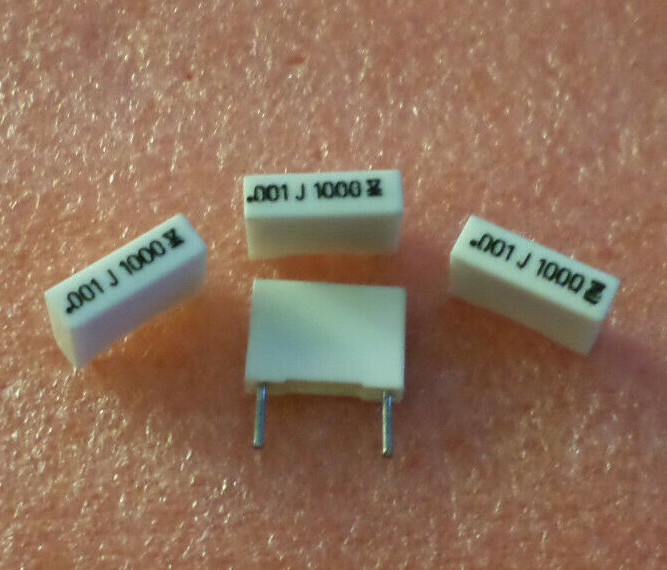 .001uF 1000V Film Capacitor 1KV .001mfd 1,000 Volts Box capacitor New 6pcs(C9B5)