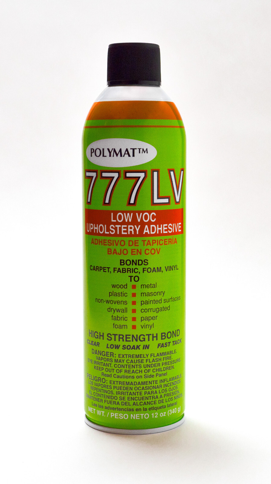 777LV Polymat FAST TACK FOAM FABRIC BOX CARPET UPHOLSTERY SPRAY GLUE ADHESIVE